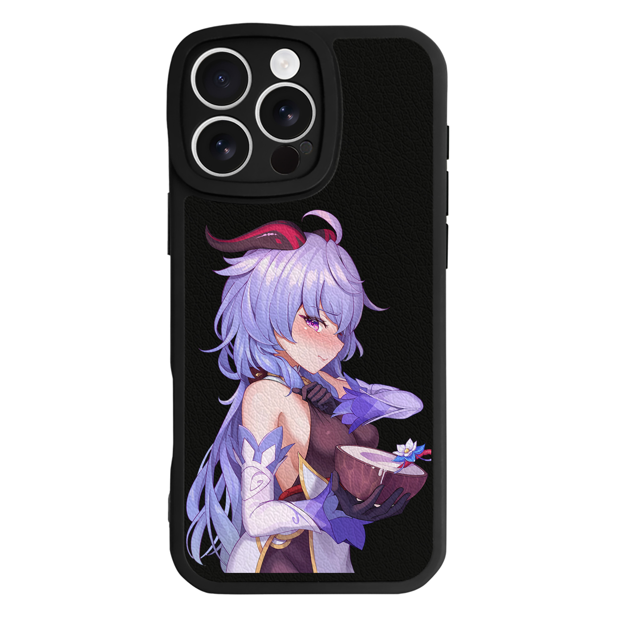 げんし神 甘雨 かんう genshin Ganyu 【iPhone 16シリーズ対応】シリコンスマホケース（レザー調） 材質：シリコン